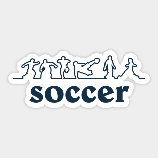 Line Art Soccer Player Silhouette Sticker